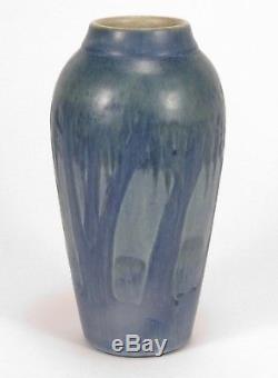 Newcomb College Pottery 8 Moon Moss landscape Arts & Crafts matte blue green