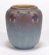 Newcomb College Pottery Chalaron Leaf Vase Arts & Crafts Matte Blue Pink