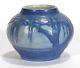 Newcomb College Pottery Moon & Moss Oak Landscape Vase Arts & Craft Matte Blue
