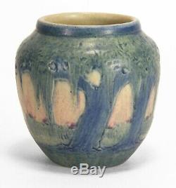 Newcomb College Pottery oak & moss day scenic landscape vase Arts & Crafts