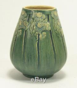 Newcomb College Pottery transitional floral vase matte blue green Arts & Crafts