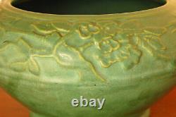 Nice Antique Weller Pottery Arts Crafts Early Breton Matte Green Bowl Jardiniere