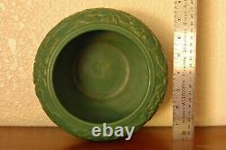 Nice Antique Weller Pottery Arts Crafts Early Breton Matte Green Bowl Jardiniere