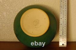 Nice Antique Weller Pottery Arts Crafts Early Breton Matte Green Bowl Jardiniere
