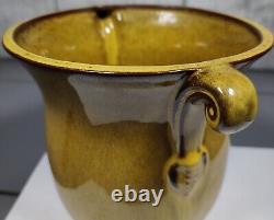 Nice Vintage Chester Nicodemus Ohio Arts & Crafts Yellow Pottery Vase CN2