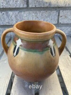 Nice Vtg Monticello 557 5 Roseville Pottery Vase orig Tag Arts Crafts