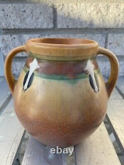 Nice Vtg Monticello 557 5 Roseville Pottery Vase orig Tag Arts Crafts