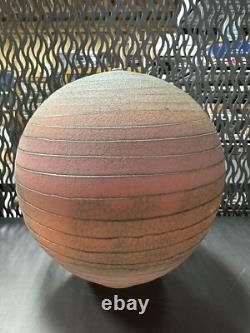 Nicholas Bernard Signed Eames Era Yellow Ceramic Studio Pottery Vase 9LARGE A16