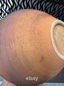 Nicholas Bernard Signed Eames Era Yellow Ceramic Studio Pottery Vase 9LARGE A16