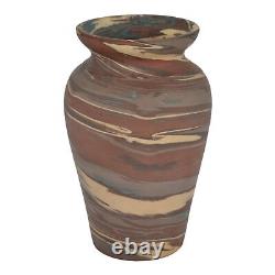 Niloak Mission Swirl 1925-30s Vintage Arts And Crafts Pottery Brown Vase