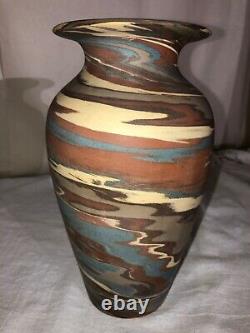 Niloak Mission Swirl Art Pottery Vase-1st Art Mark-1910-1920s-Arts and Crafts