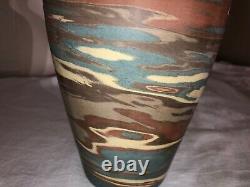 Niloak Mission Swirl Art Pottery Vase-1st Art Mark-1910-1920s-Arts and Crafts