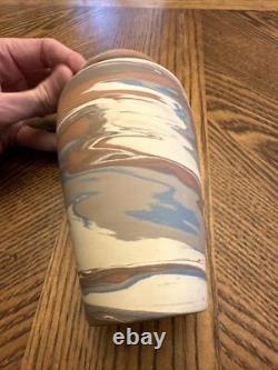 Niloak Mission Swirl Pottery Vase Arts & Crafts Era 6.25 H X 3.5 W Paper Label