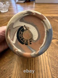 Niloak Mission Swirl Pottery Vase Arts & Crafts Era 6.25 H X 3.5 W Paper Label