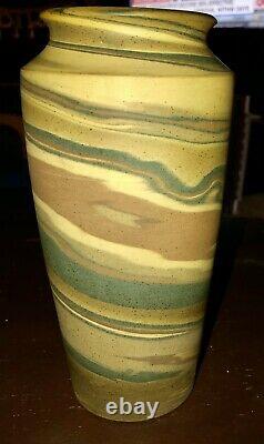Niloak Pottery 1920-24 Mission Swirl Arts & Crafts Vase First Art Mark 8 Inches
