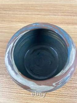 Niloak Pottery First Art Mark blue brick brown swirl vase arts/crafts Vase