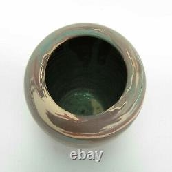 Niloak Pottery Mission ware matte blue brown swirl arts & crafts southern vase