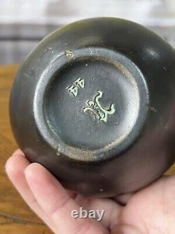 Norse 1903-13 Vintage Art Pottery Geometric Design Bronze Ware Ceramic Vase 44