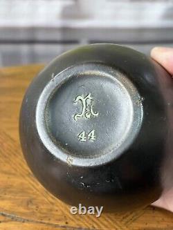 Norse 1903-13 Vintage Art Pottery Geometric Design Bronze Ware Ceramic Vase 44