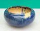 North Carolina Auman Pottery Cole Attribution Blue Mottled 8 Bowl Arts & Crafts
