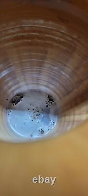 North Carolina pottery 2 handle handle tan 10.75 inch Vintage Amphora # 5693