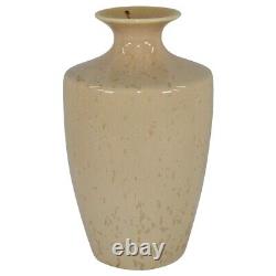 Norweta Chicago Arts and Crafts Pottery Ivory Crystalline Tall Vase