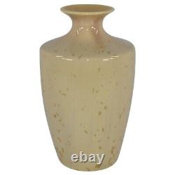 Norweta Chicago Arts and Crafts Pottery Ivory Crystalline Tall Vase