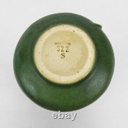 Oakwood Cambridge Pottery 6 3/8 gourd vase with lizard arts & crafts matte green