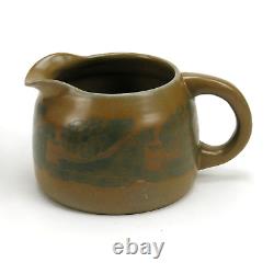 Overbeck Pottery landscape panel 9x5 pitcher matte green arts & crafts