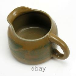 Overbeck Pottery landscape panel 9x5 pitcher matte green arts & crafts