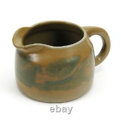 Overbeck Pottery landscape panel 9x5 pitcher matte green arts & crafts