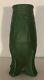 Owens Matte Green Arts And Crafts Vase Withembossed Tulips
