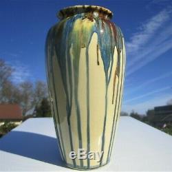PETERS and REED SHADOW WARE POTTERY VASE 1920's ANTIQUE ARTS CRAFTS DECO VINTAGE