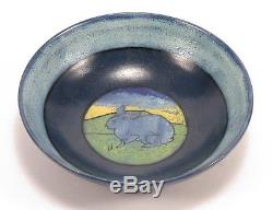 PRP Saturday Evening Girls pottery 6 bowl rabbit in landscape arts & crafts
