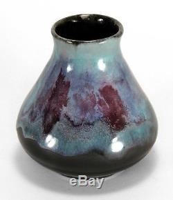 PRP Saturday Evening Girls pottery blue red black drip vase arts & crafts