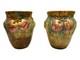Pair Of Weller Ceramic Apple Vases Ohio Art Pottery Baldin Pattern, 1920's
