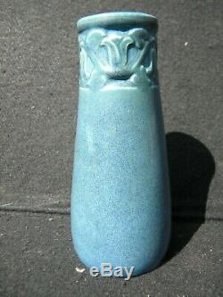 Perfect 6 Rookwood 1928 Arts & Crafts Period Matte Blue Glaze Bud Vase