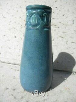 Perfect 6 Rookwood 1928 Arts & Crafts Period Matte Blue Glaze Bud Vase