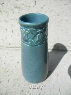 Perfect 6 Rookwood 1928 Arts & Crafts Period Matte Blue Glaze Bud Vase