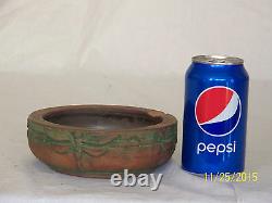 Peters & Reed Antique c1900 American Art Pottery Arts & Crafts DragonFly Bowl