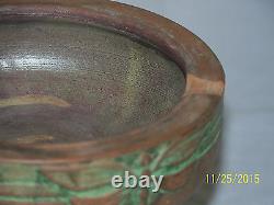 Peters & Reed Antique c1900 American Art Pottery Arts & Crafts DragonFly Bowl