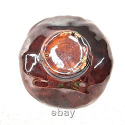 Peters & Reed Arts Crafts Double Handle Vase Floral Drip Glaze Art Pottery USA