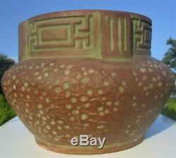 Peters Reed Zane Ware Matte Moss Aztec Arts & Crafts Hammered Pottery Jardiniere