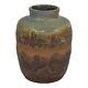 Peters And Reed Landsun 1920s Arts And Crafts Pottery Scenic Ceramic Vase 2