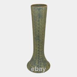 Peters and Reed Landsun1920s Arts And Crafts Blue Yellow Pottery Ceramic Vase