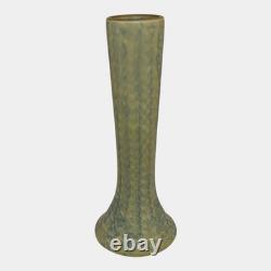 Peters and Reed Landsun1920s Arts And Crafts Blue Yellow Pottery Ceramic Vase