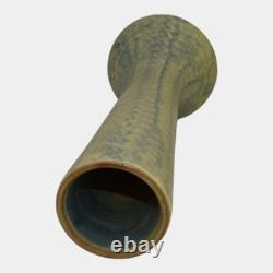 Peters and Reed Landsun1920s Arts And Crafts Blue Yellow Pottery Ceramic Vase