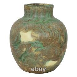 Peters and Reed Montene Antique Arts And Crafts Pottery Green Ceramic Vase 19