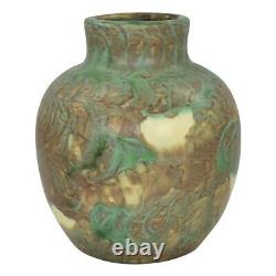 Peters and Reed Montene Antique Arts And Crafts Pottery Green Ceramic Vase 19
