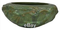 Peters and Reed Persian Ware Dark Matte Green Arts and Crafts Bowl